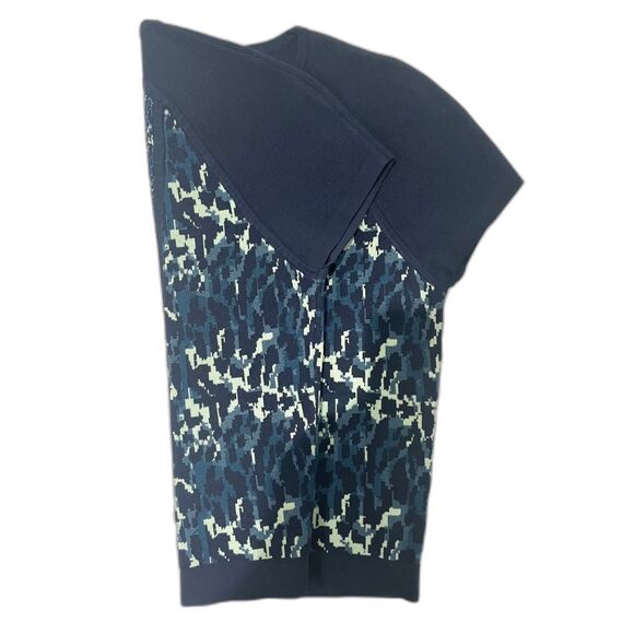 Parker Women's Bandage Knit Top Blue Teal Silhouette Slimming Smoothing - Picture 4 of 5